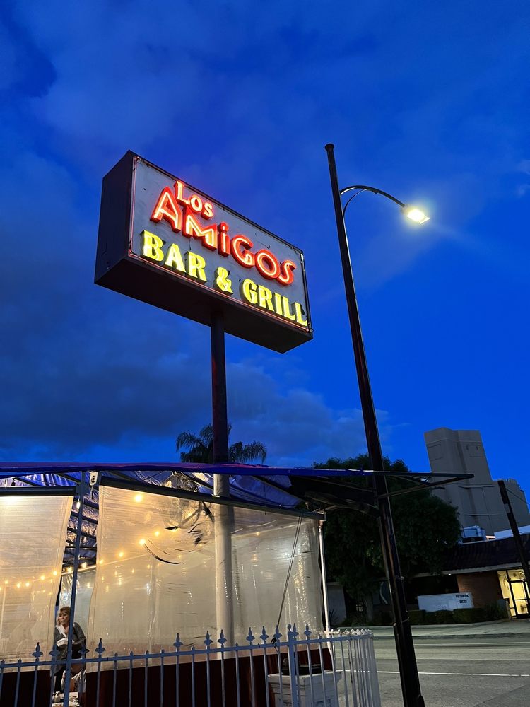 Neon sign at night